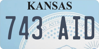 KS license plate 743AID