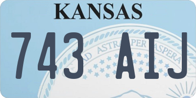 KS license plate 743AIJ