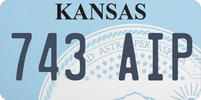 KS license plate 743AIP