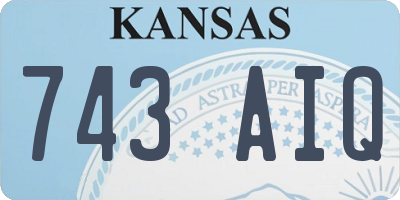 KS license plate 743AIQ