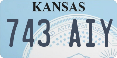 KS license plate 743AIY