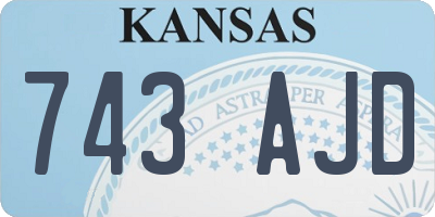 KS license plate 743AJD