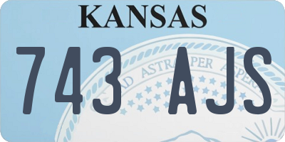 KS license plate 743AJS