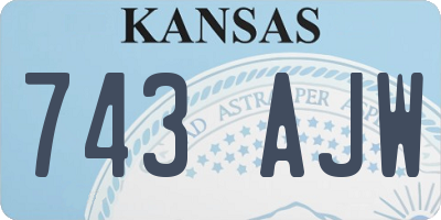 KS license plate 743AJW