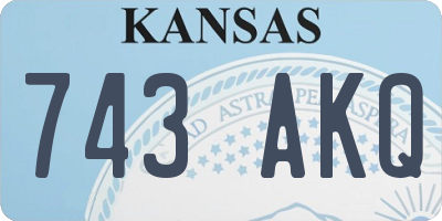 KS license plate 743AKQ