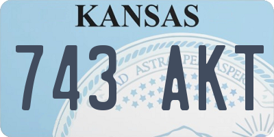 KS license plate 743AKT