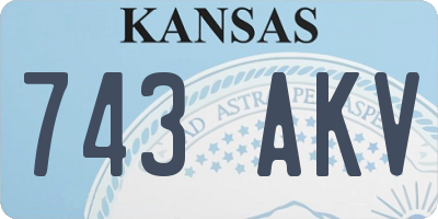 KS license plate 743AKV