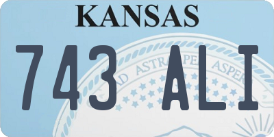 KS license plate 743ALI