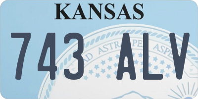 KS license plate 743ALV