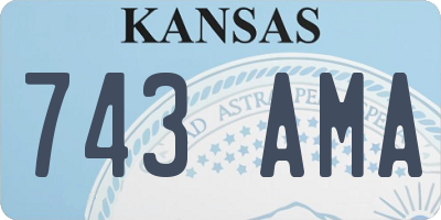 KS license plate 743AMA