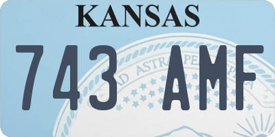 KS license plate 743AMF