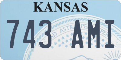 KS license plate 743AMI