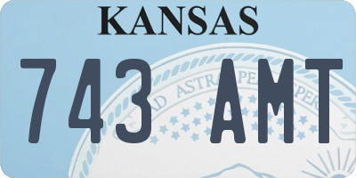 KS license plate 743AMT