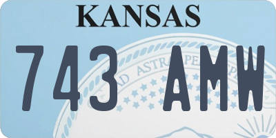 KS license plate 743AMW