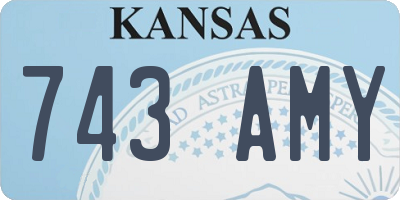KS license plate 743AMY