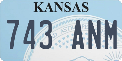 KS license plate 743ANM
