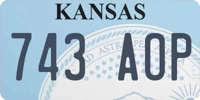 KS license plate 743AOP