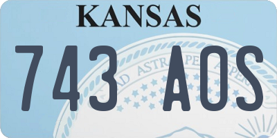KS license plate 743AOS