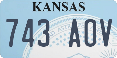 KS license plate 743AOV
