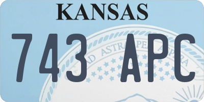 KS license plate 743APC