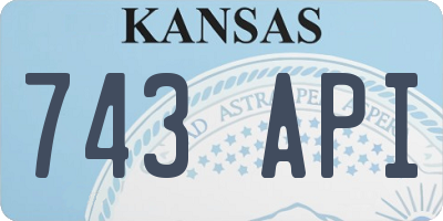 KS license plate 743API