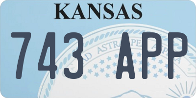 KS license plate 743APP