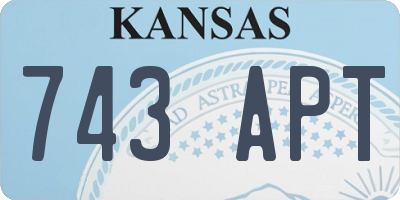 KS license plate 743APT