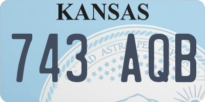 KS license plate 743AQB