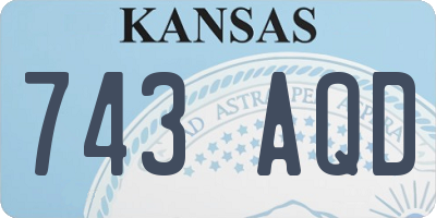 KS license plate 743AQD