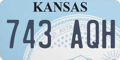 KS license plate 743AQH