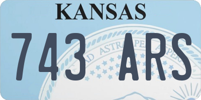 KS license plate 743ARS
