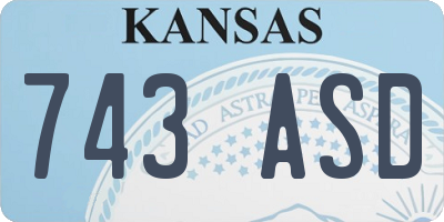 KS license plate 743ASD