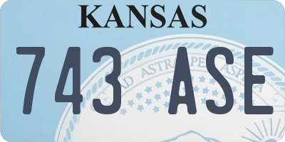 KS license plate 743ASE