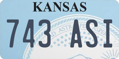 KS license plate 743ASI