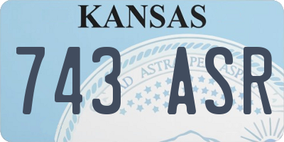 KS license plate 743ASR
