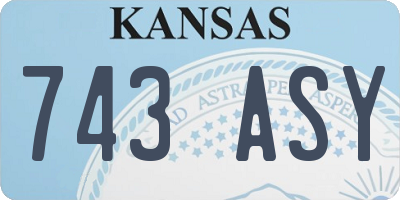 KS license plate 743ASY