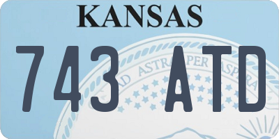 KS license plate 743ATD