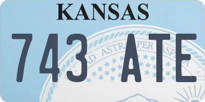 KS license plate 743ATE