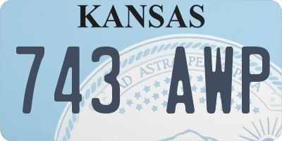 KS license plate 743AWP