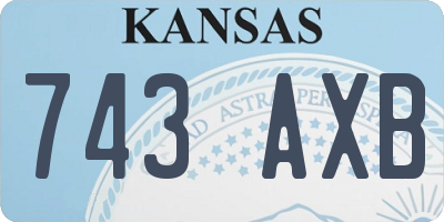 KS license plate 743AXB