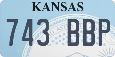 KS license plate 743BBP