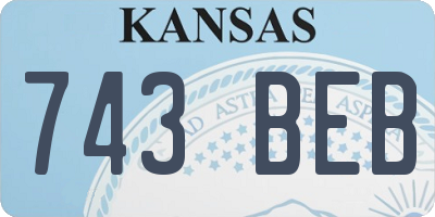 KS license plate 743BEB