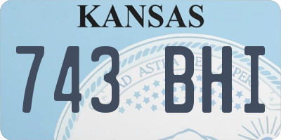 KS license plate 743BHI