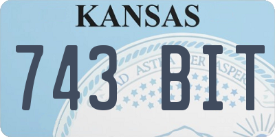 KS license plate 743BIT