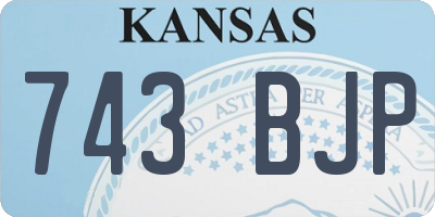KS license plate 743BJP