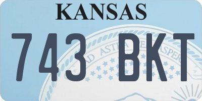 KS license plate 743BKT