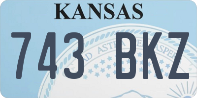 KS license plate 743BKZ