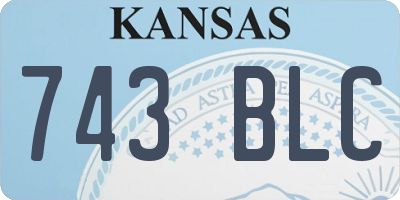 KS license plate 743BLC