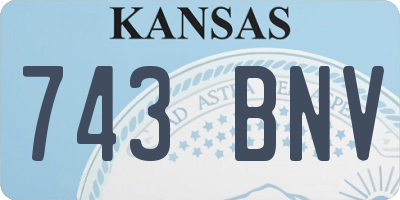 KS license plate 743BNV