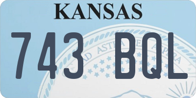 KS license plate 743BQL